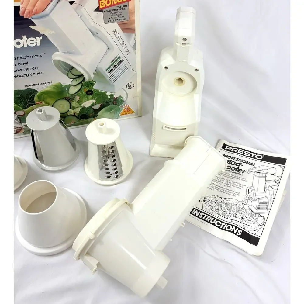VTG Presto Professional Salad Shooter Model 02970 Electric Slicer Shredder